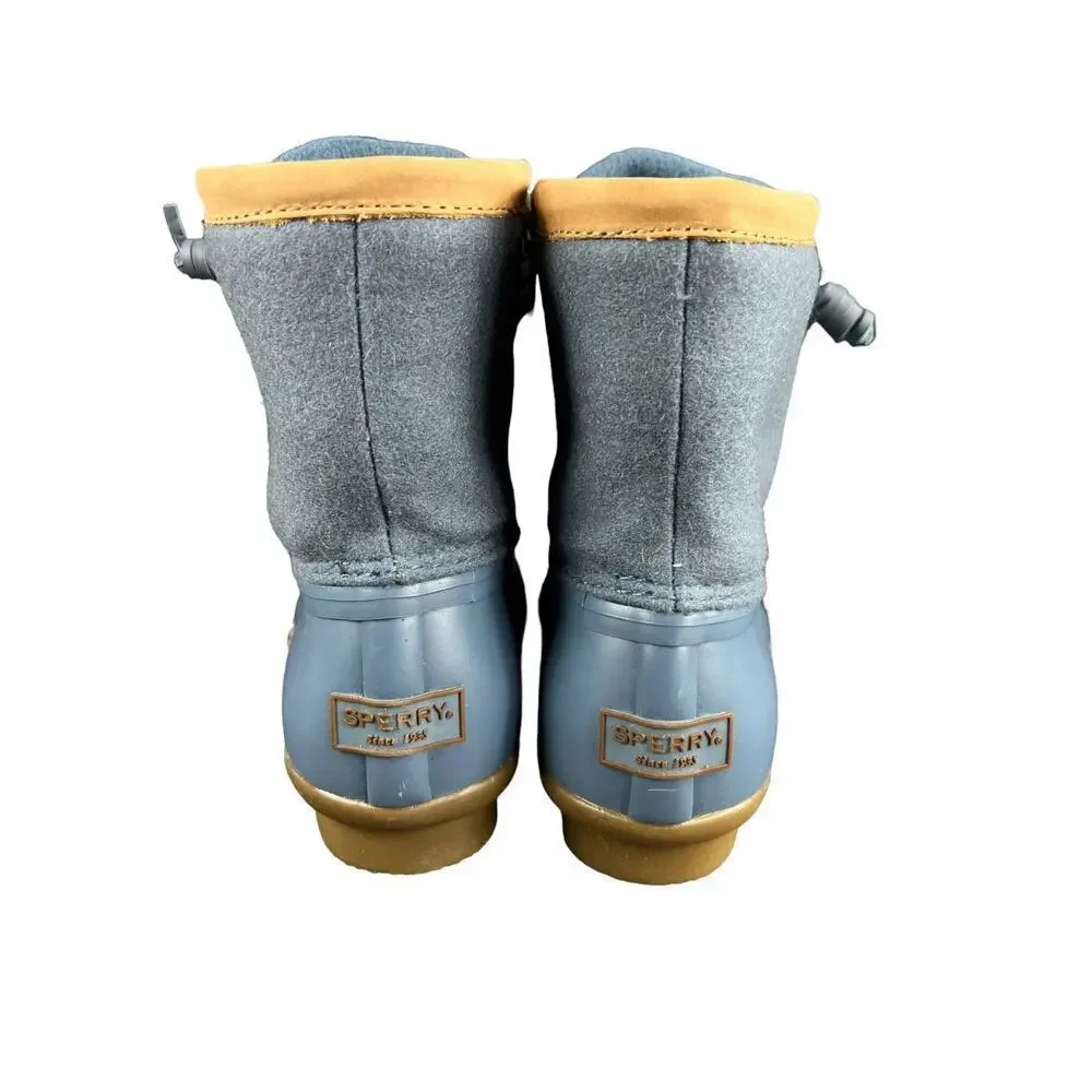 Sperry Top-Sider Saltwater Wool Blue Duck Boots Women's Size 6.5 M